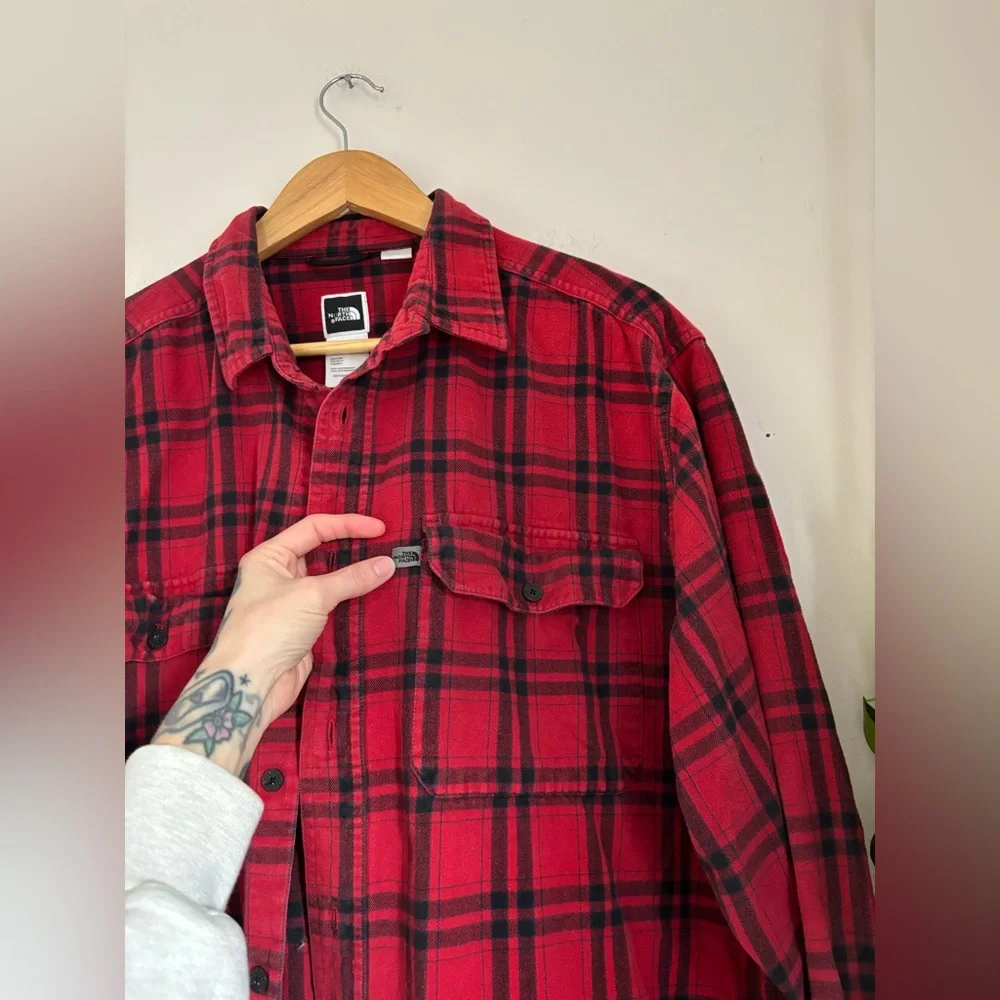 The Northface Cotton Flannel in Red